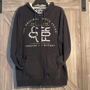 Fox men’s zip up hoodie grey XL slim fit.